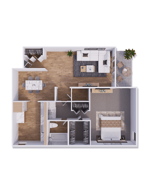 1 bed 1 bath 833 square feet at Willow Creek, Missouri